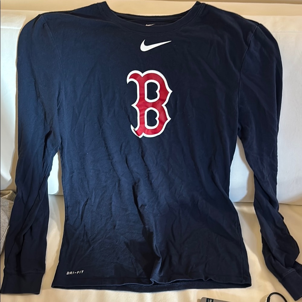 Nike Navy Long Sleeve Tee RedSox